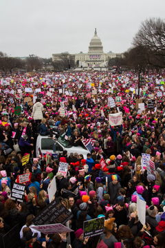 Protesters were part of the Women's March on all seven continents. But the primary march was held in Washington D.C.