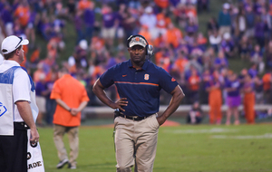 Dino Babers is running his second spring practice with SU. He went 4-8 in his first season at the helm last year. 