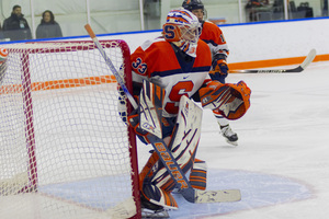 Although SU fell 4-1 in its final game of the 2023-24 season, senior goalie Amelia Van Vilet set a career-high with 42 saves.