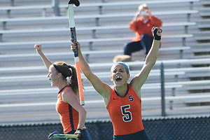 Alyssa Manley (5) earned the Honda Award, which is given to the top player in the country. She helped lead Syracuse to a national championship this season.