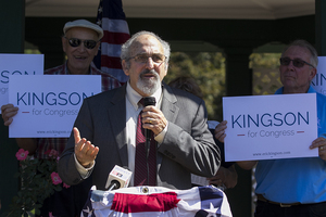 Eric Kingson, a professor of social work at Syracuse University, is running for the 24th Congressional District as one of three Democrats looking to challenge Republican incumbent Rep. John Katko (R-Syracuse). He spoke at SU on Wednesday.