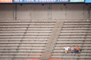 Syracuse's attendance has been dismal the last two years. During one game last year, three fans were the only ones in a section of bleachers. 