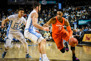 Oshae Brissett made five 3-pointers and added a steal and a block to his statline.