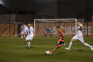 Syracuse had 12 corner kicks and didn't convert on any of them.