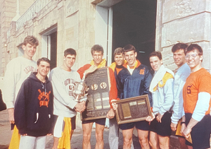 The 1987 team poses for a photo after winning the Goes Trophy.