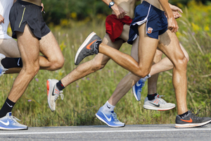 Collin Bennie and Maegan Krifchin competed in Monday's Boston Marathon.