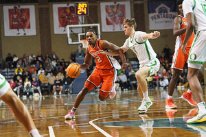 Syracuse recorded 23 points off turnovers with JJ Starling (pictured) recording 14 points overall.