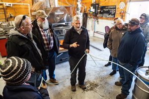 Critz Farms, located in Cazenovia, New York, opens its doors to visitors as a part of New York State Maple Producers Association’s annual Maple Weekend celebration. Matthew Critz, the founder and president of the farm, gave attendees a hands-on opportunity to hold equipment he used to tap maple trees to make maple syrup.