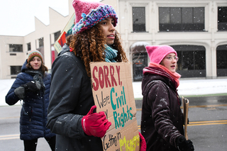 Brynn Murphy-Stanley, a student at Nottingham High School, has attended previous marches in Syracuse with her family.